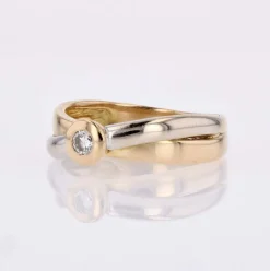 Bague deux ors diamant