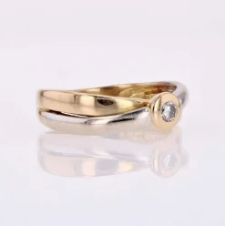 Bague deux ors diamant