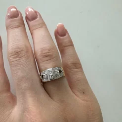 Bague deux ors et diamants