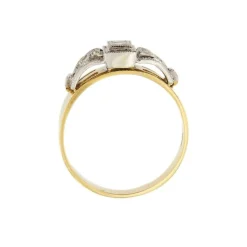 Bague deux ors et diamants