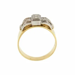 Bague deux ors et diamants