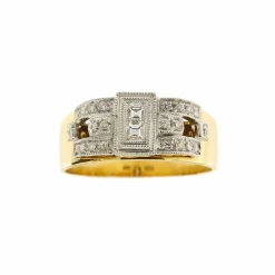 Bague deux ors et diamants