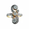 Bague Deux Ors époque Napoléon III Diamants
