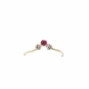 Bague diadème or jaune, rubis et diamants
