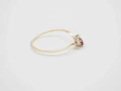 Bague diadème or jaune, rubis et diamants