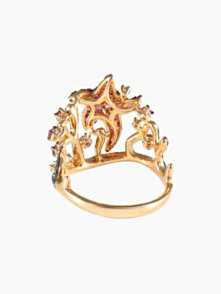 Bague Diadème Spinelles Diamants noirs