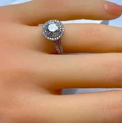 Bague diamant 0,97 carat couleur E