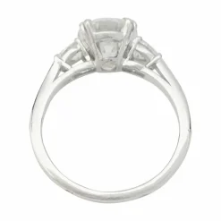 Bague diamant 2 carats, platine.