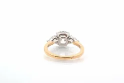 Bague diamant 1,88 cts H/SI2 en or et platine