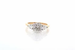 Bague diamant 1,88 cts H/SI2 en or et platine