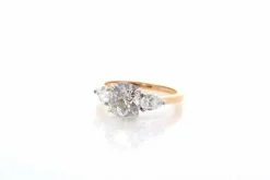 Bague diamant 1,88 cts H/SI2 en or et platine