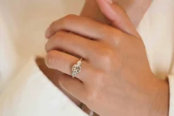 Bague diamant 1,88 cts H/SI2 en or et platine