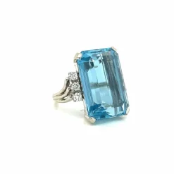 Bague Diamant Aigue-Marine Santa Maria 25 Carats