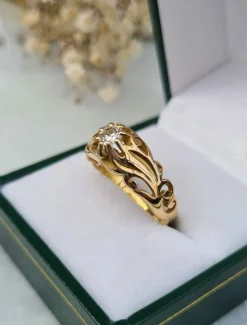 Bague Diamant ancienne or jaune
