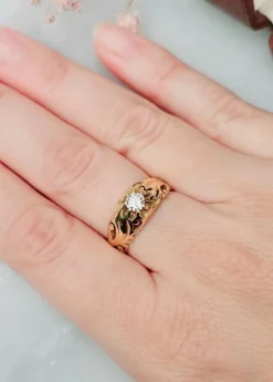 Bague Diamant ancienne or jaune