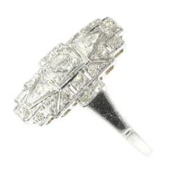 Bague diamant Art Déco des années 1950