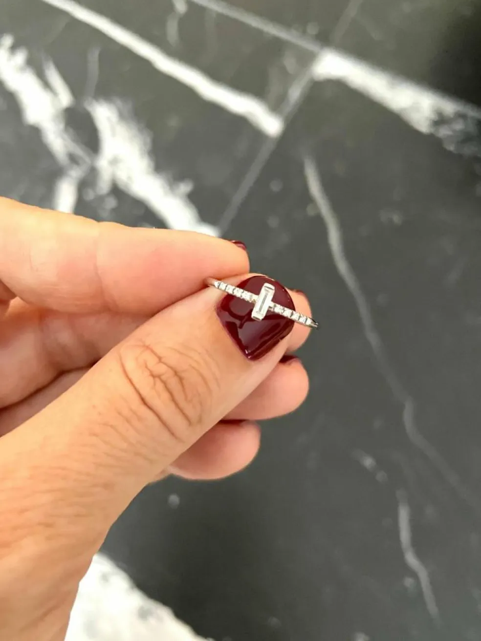 Bague Diamant Baguette Vintage