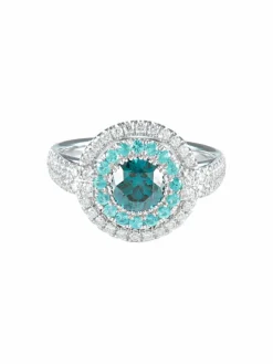 Bague Diamant bleu