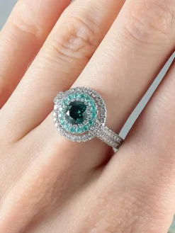 Bague Diamant bleu