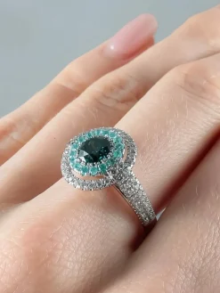 Bague Diamant bleu