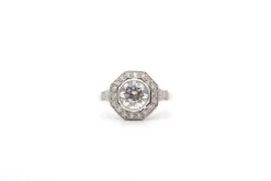 Bague diamant 1,40cts I/VS1 en platine
