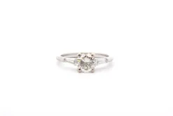 Bague diamant 1,05cts K/VVS1 or blanc