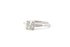 Bague diamant 1,05cts K/VVS1 or blanc