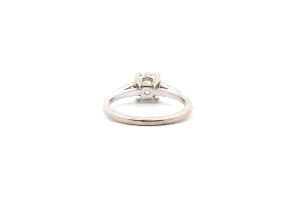 Bague diamant 1,05cts K/VVS1 or blanc
