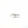 Bague diamant cœur en platine