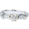 Bague diamant en or blanc