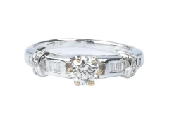 Bague diamant en or blanc