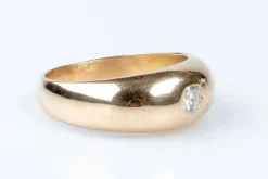 Bague diamant en or jaune
