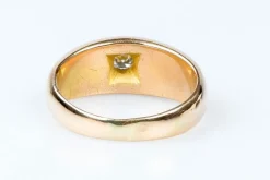 Bague diamant en or jaune