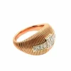 Bague diamant en or rose