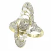 Bague diamant et perle