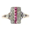 Bague diamant et rubis