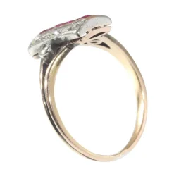 Bague diamant et rubis