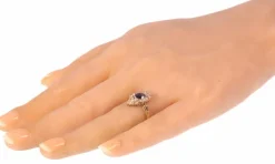 Bague diamant et saphir bleu