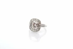Bague diamant E/VS2 de 1,17cts en platine