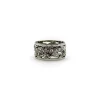 Bague diamant feuillage en or blanc avec feuilles