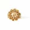 Bague diamant jaune « fleur » Napoléon III, or