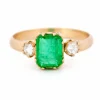 Bague diamant émeraude 18 carats 15733-5207