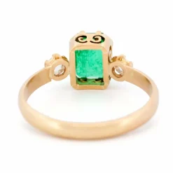 Bague diamant émeraude 18 carats 15733-5207