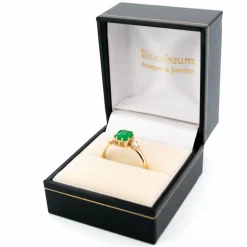 Bague diamant émeraude 18 carats 15733-5207