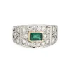 Bague Diamant Émeraude Platine