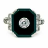 Bague Diamant Onyx Platine