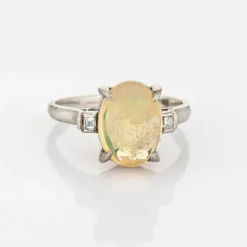 Bague diamant opale 2,75 ct platine