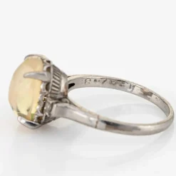 Bague diamant opale 2,75 ct platine