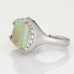Bague diamant opale naturelle 10,64 ct