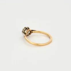 Bague diamant or 18 carats et platine taille 52.5